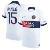 Original Fußballtrikot Paris Saint-Germain Danilo 15 Auswärtstrikot 2023-24 Für Herren